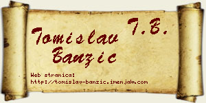 Tomislav Banzić vizit kartica